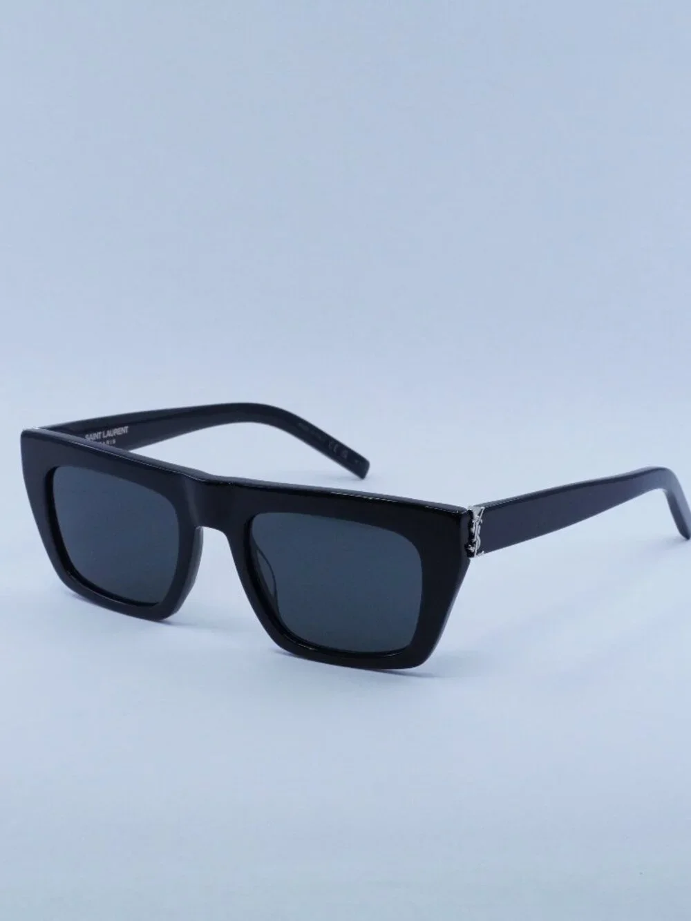 Saint Laurent SLM131 001 Rectangle Unisex Sunglasses - Black
